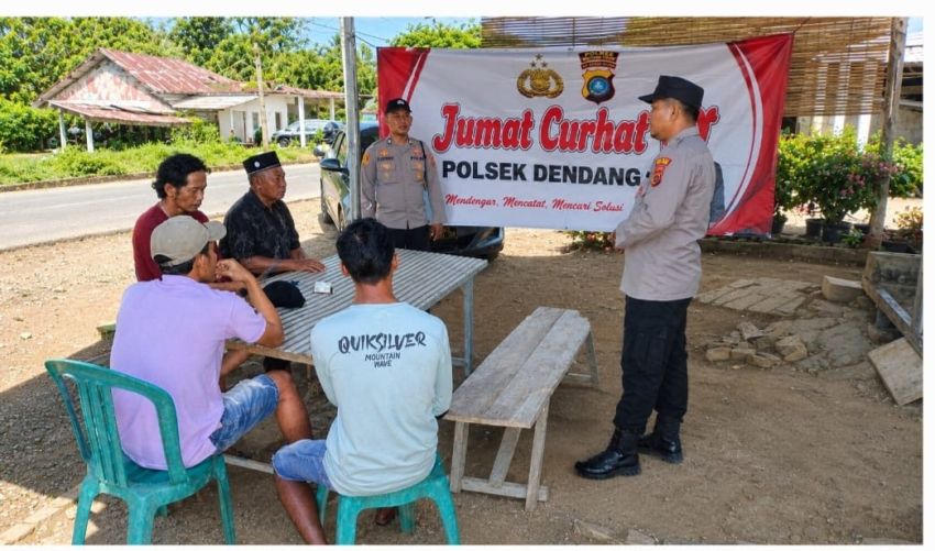 Kapolsek Dendang Ajak Warga Perkuat Kamtibmas, Pencegahan Karhutla Jadi Fokus Jumat Curhat