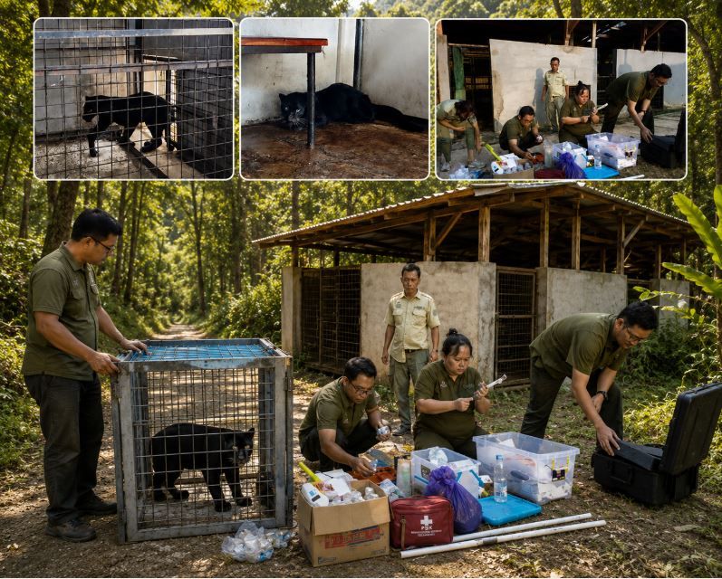 Kaki Depan Terluka dan Membusuk, Macan Tutul Jawa Ditemukan Masuk Permukiman Warga Batang