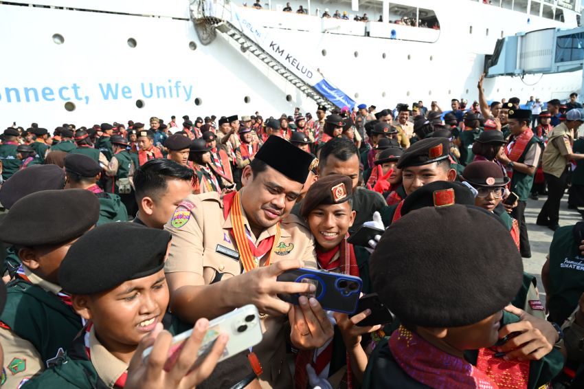 1.179 Pramuka Sumut Dilepas ke Jamnas XII 2026 di Cibubur, Bobby Nasution: Buat Bangga Sumatera Utara!