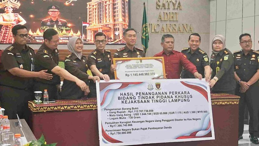Kejati Lampung Selamatkan Rp1,145 Triliun untuk Kas Negara pada Semester I 2026, Fokus Pulihkan Aset Korupsi