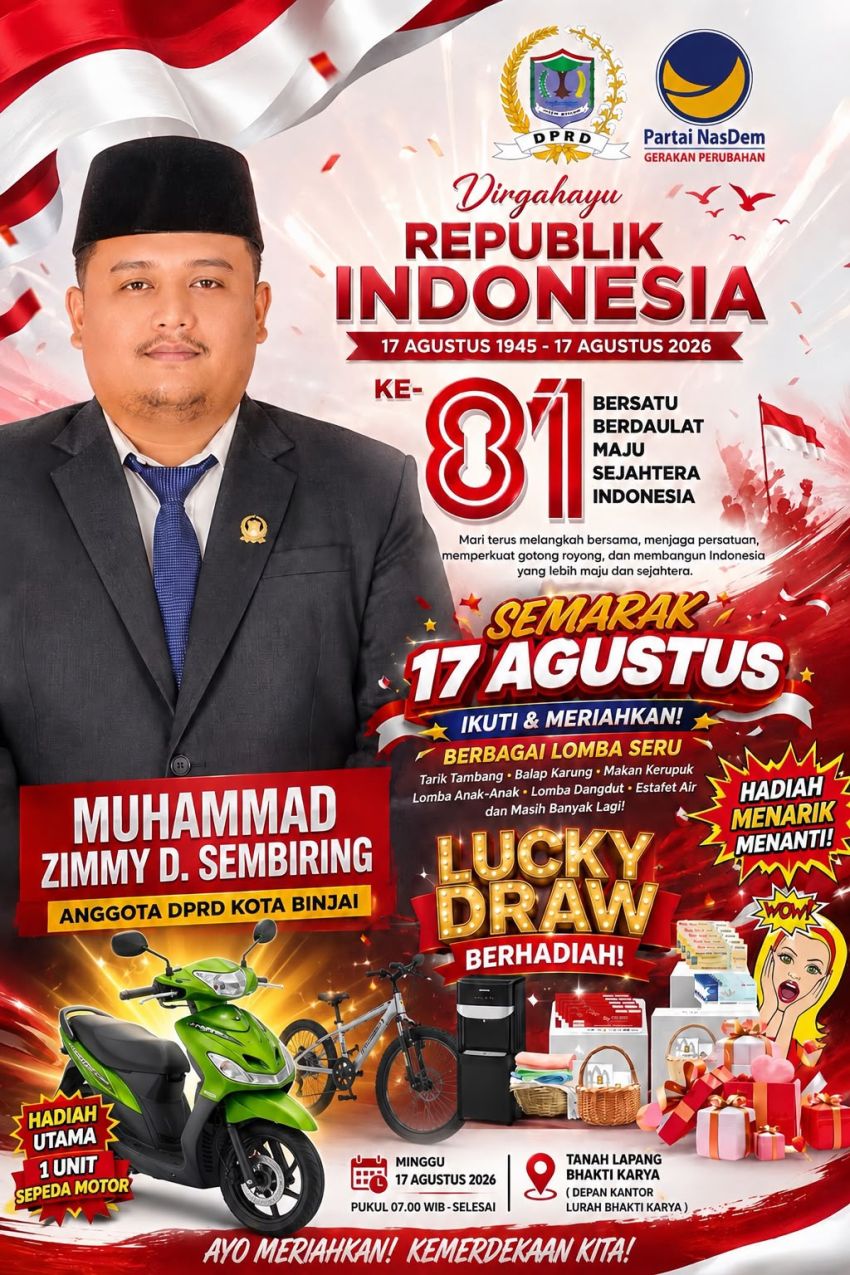 Bukan Cuma Balap Karung, Warga Bhakti Karya Binjai Bisa Bawa Pulang Motor di Semarak 17 Agustus