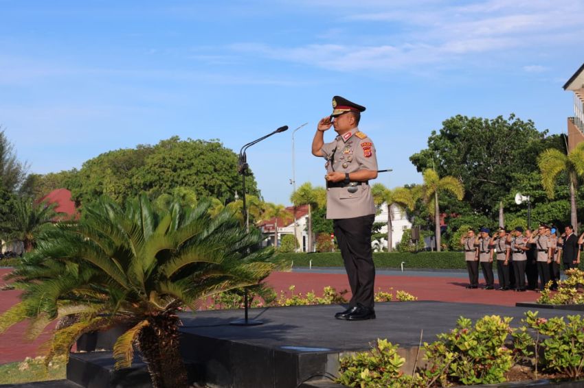 Kapolda Aceh Bacakan Proklamasi Polisi, Hari Juang Polri Dimeriahkan Lomba Devile Antar-Satker