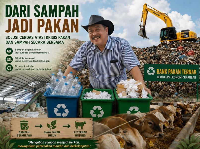 Dari TPA Sampah ke Bank Pakan: Jawaban Krisis Pakan Ternak