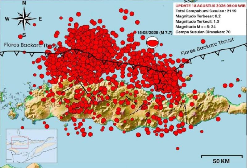 Ribuan Gempa Susulan Masih Guncang NTT, BMKG: Butuh 3-4 Minggu Lagi sampai Benar-benar Reda