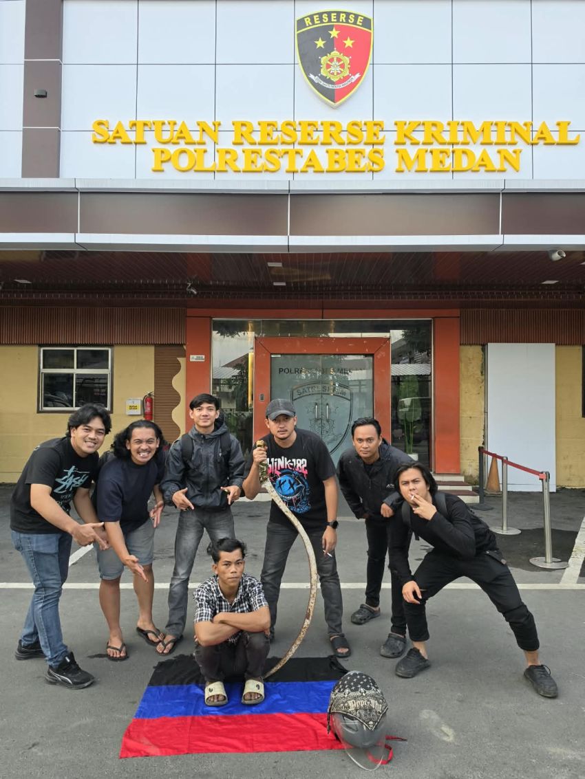 Polrestabes Medan Amankan Remaja Diduga Admin Geng Motor yang Pamer Celurit di Jalanan