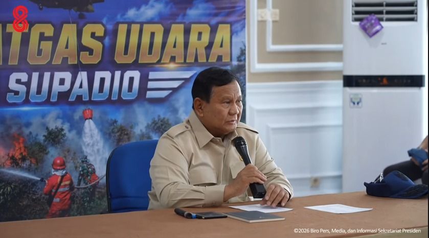 38 Ribu Hektare Terbakar, Prabowo Naik Helikopter Pantau Langsung Titik Terparah Karhutla di Ketapang