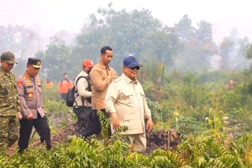 Prabowo Turun  Langsung ke Lokasi Karhutla Kubu Raya, 198 Titik Api Terdeteksi