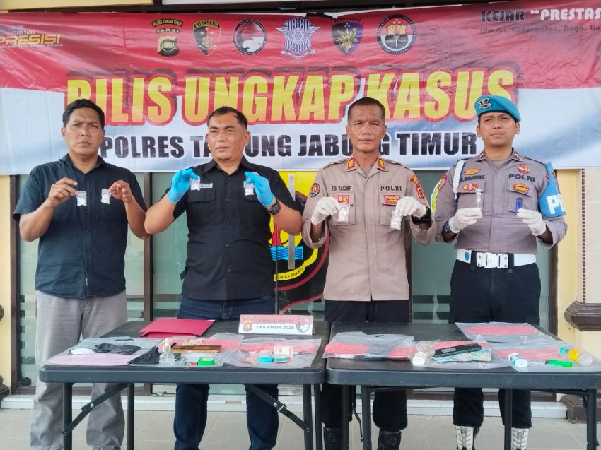 Operasi Antik Seginjai 2026, Polres Tanjung Jabung Timur Ungkap 8 Kasus Narkoba dan Tangkap 13 Tersangka