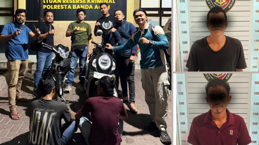 Polresta Banda Aceh Amankan Dua Terduga Pelaku Perampasan Motor dengan Sajam, Polisi Temukan Sabu dan Ganja