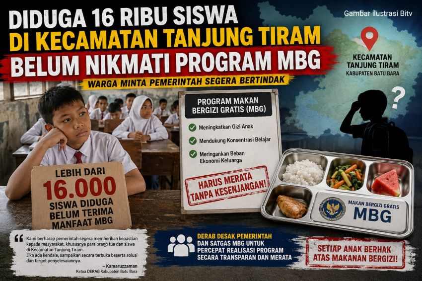 Diduga Lebih dari 16 Ribu Siswa di Tanjung Tiram Belum Nikmati Program MBG, DERAB Desak Pemerintah Percepat Realisasi