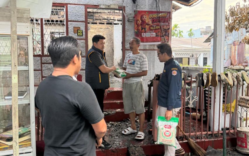 AMPI Binjai Salurkan Donasi dan Sembako untuk Korban Kebakaran di Binjai Kota