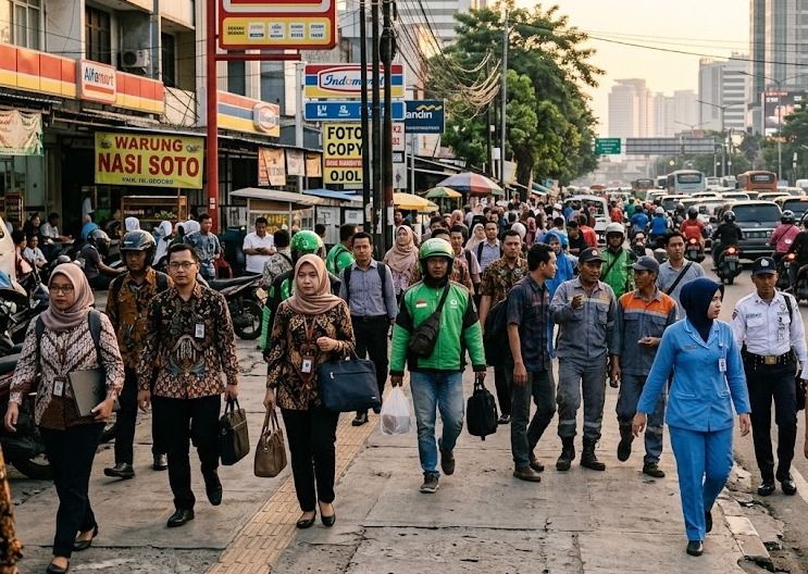 BPS: Jumlah Penduduk Miskin dan Pengangguran di Indonesia Turun