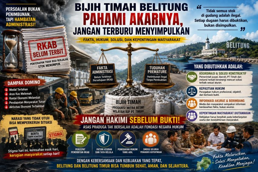 Jangan Terjebak Persepsi, Pahami Akar Persoalan Penumpukan Bijih Timah di Belitung dan Belitung Timur