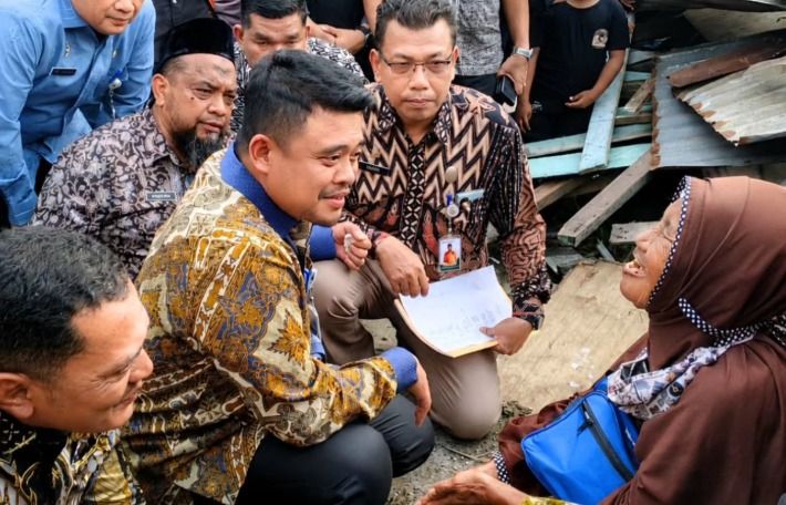 Bobby Nasution Ambil Alih Perbaikan 170 Rumah Rusak akibat Cuaca Ekstrem di Medan