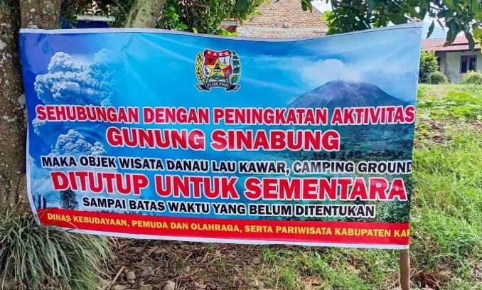 Gunung Sinabung Level Waspada, Pemkab Karo Tutup Sementara Danau Lau Kawar