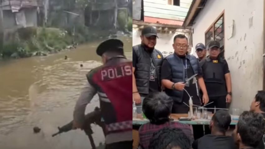 Polrestabes Medan Gerebek Dua Sarang Narkoba: Kapak Disiapkan untuk Serang Polisi, Sejumlah Pelaku Kabur Nyebur ke Sungai