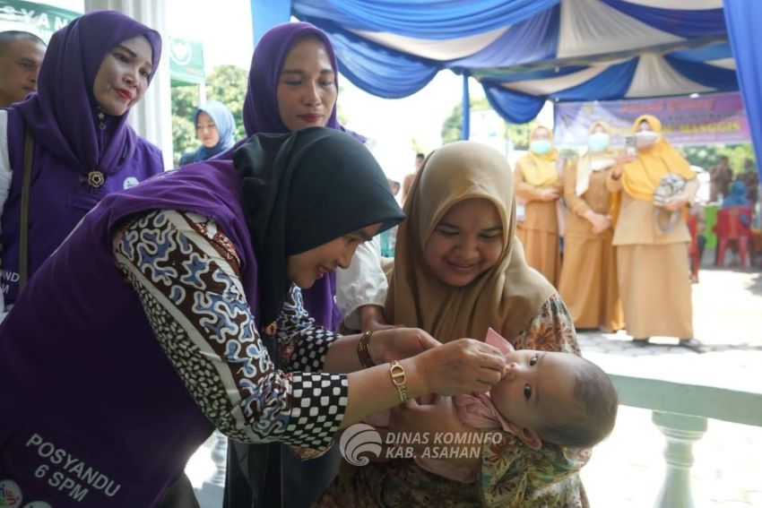 Ketua TP Posyandu Asahan Kunjungi Posyandu Manggis, Tracing TBC Terintegrasi CKG Jadi Fokus