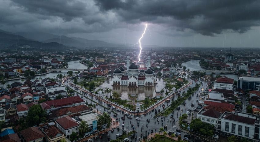 Cuaca Aceh Hari Ini 17 Agustus: Hujan hingga Petir, Suhu Capai 34 Derajat
