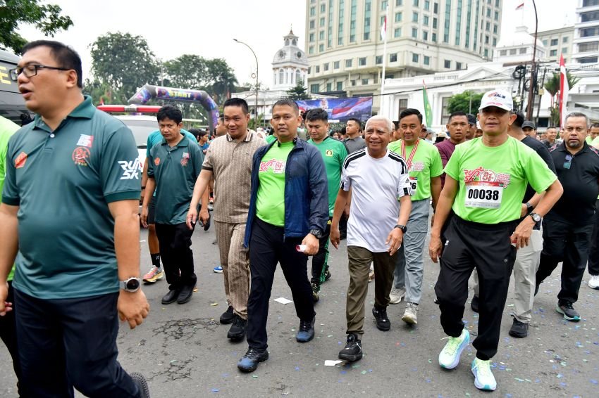 Wagub Sumut Ikut Fun Run 5K, HUT ke-81 TNI Jadi Momentum Dekatkan TNI dan Rakyat