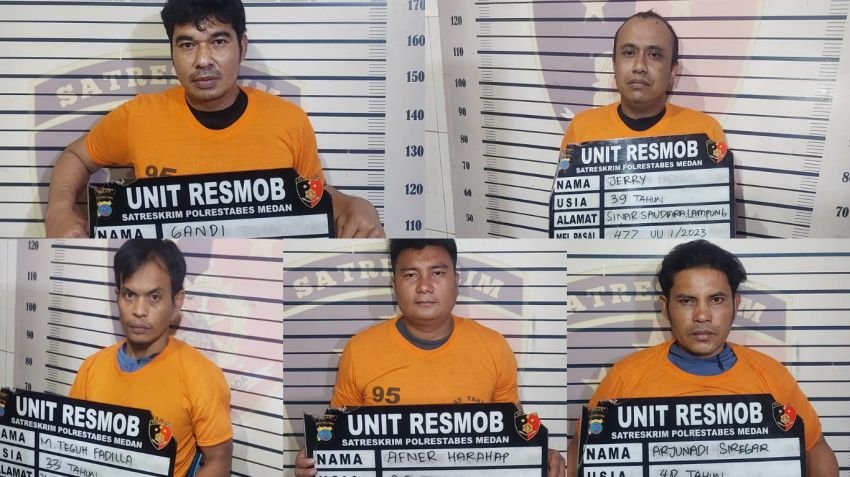 Pecatan TNI Diduga Terlibat Sindikat Curanmor di 15 TKP, Polrestabes Medan Ungkap Peran 5 Terduga Pelaku