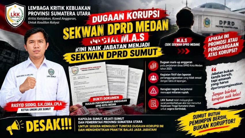 Ironi Birokrasi Tinggalkan 'Beban' Temuan Rp 4,4 Miliar, Ali Sipahutar Malah Promosi Jadi Sekwan DPRD Sumut