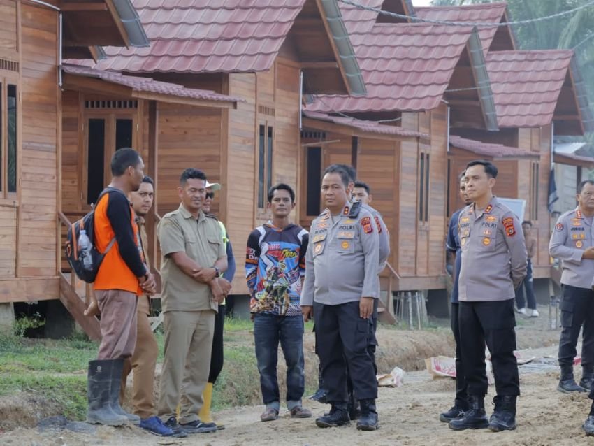 Kapolda Aceh Cek Huntap Korban Banjir di Aceh Tamiang, 250 Rumah Ditargetkan Dihuni Awal 2027