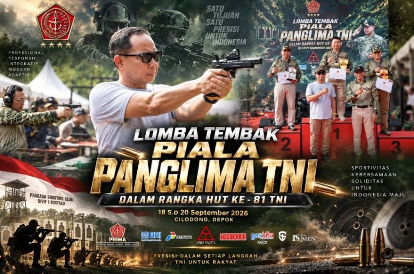 Panglima TNI Agus Subiyanto Tutup Lomba Tembak Piala Panglima TNI 2026 di Depok