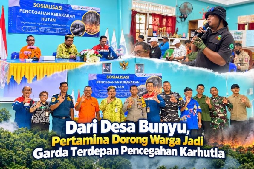 Cegah Kebakaran Lahan, Pertamina Rangkul Warga Bunyu Jadi Garda Terdepan Siaga Karhutla