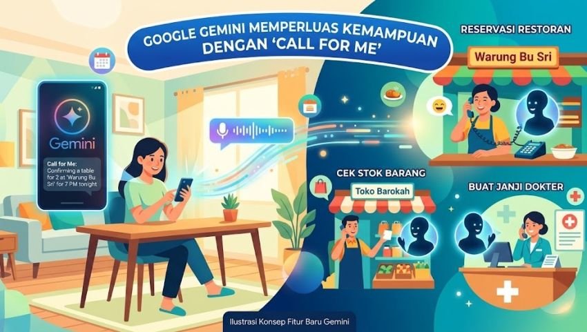 Gemini Makin Canggih! Kini Bisa Menelepon Bisnis untuk Cek Barang hingga Reservasi