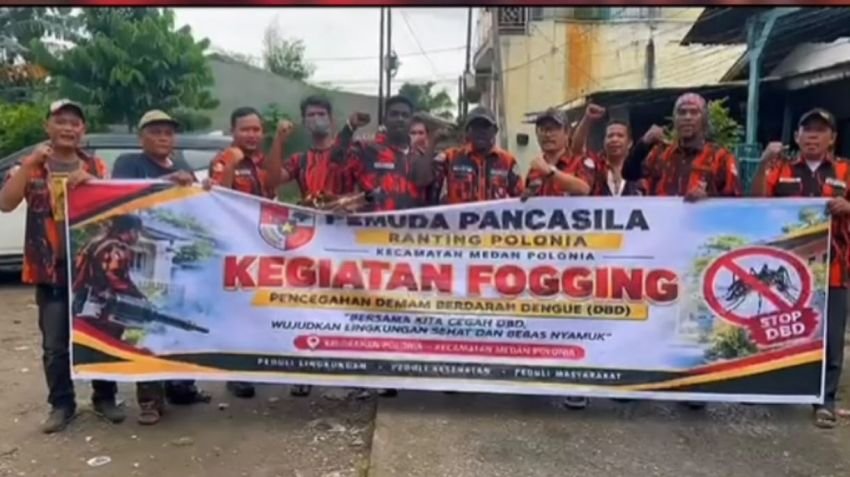 Cegah DBD Saat Musim Pancaroba, PP Polonia Gelar Fogging Massal di Permukiman Warga