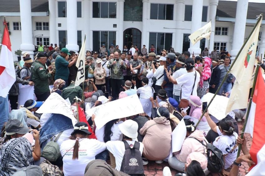 SPI Asahan Tuntut Reforma Agraria Sejati, Bupati Taufik Ajak Petani Cari Solusi Bersama