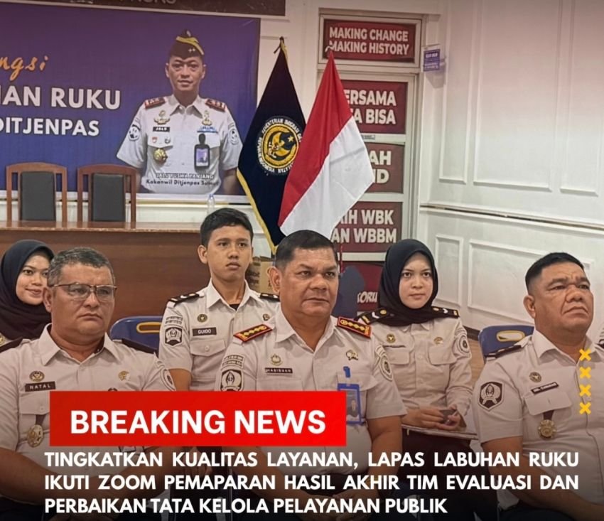 Perkuat Tata Kelola Pelayanan Publik, Kalapas Labuhan Ruku Hamdi Hasibuan Ikuti Evaluasi Nasional Secara Virtual