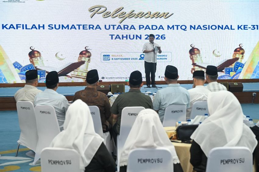 90 Kafilah Sumut Berangkat ke MTQ Nasional 2026, Bobby Nasution Pasang Target Tembus 4 Besar