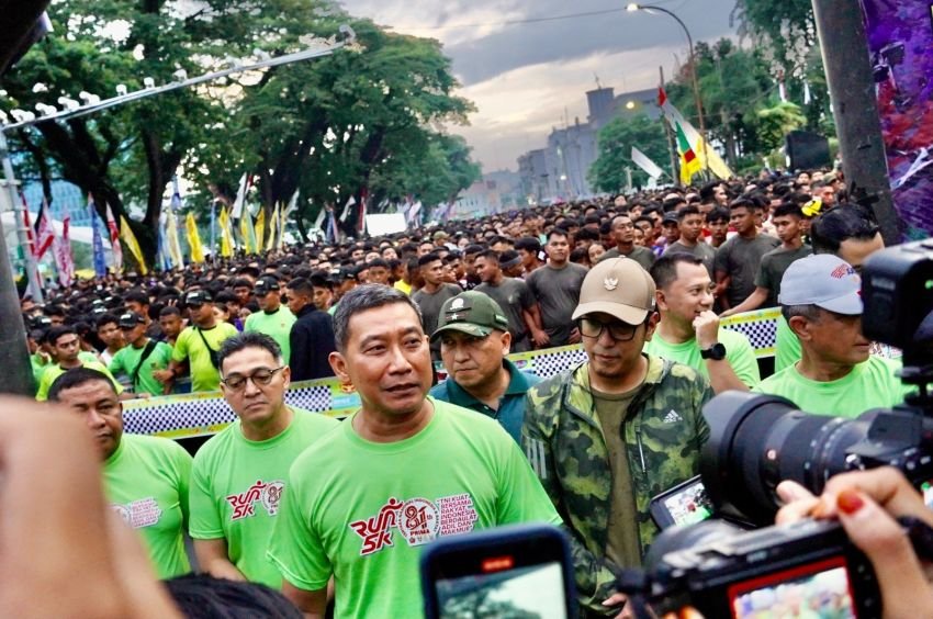 Lebih dari 20.000 Peserta Ramaikan Fun Run 5K HUT ke-81 TNI di Medan, Ada Hadiah Sepeda Motor hingga Kulkas
