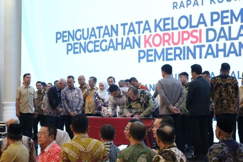 Bersama 33 Kepala Daerah se-Sumut, Bupati Asahan Teken Komitmen Cegah Korupsi dan Perbaiki Tata Kelola Pemerintahan