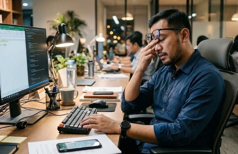 Mata Buram Setelah Lama Menatap Layar, Benarkah Tanda Minus Bertambah? Ini Penjelasan Dokter