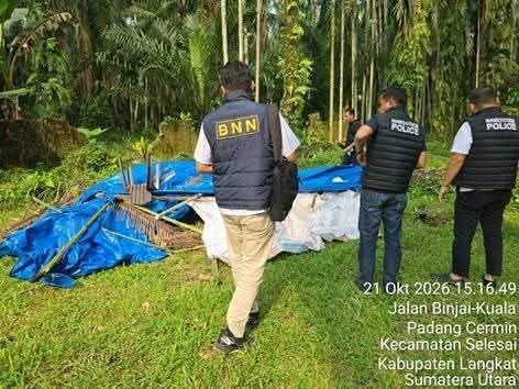 Sarang Narkoba Diratakan! Polres Binjai dan BNNK Hancurkan 10 Barak di 12 Lokasi Rawan