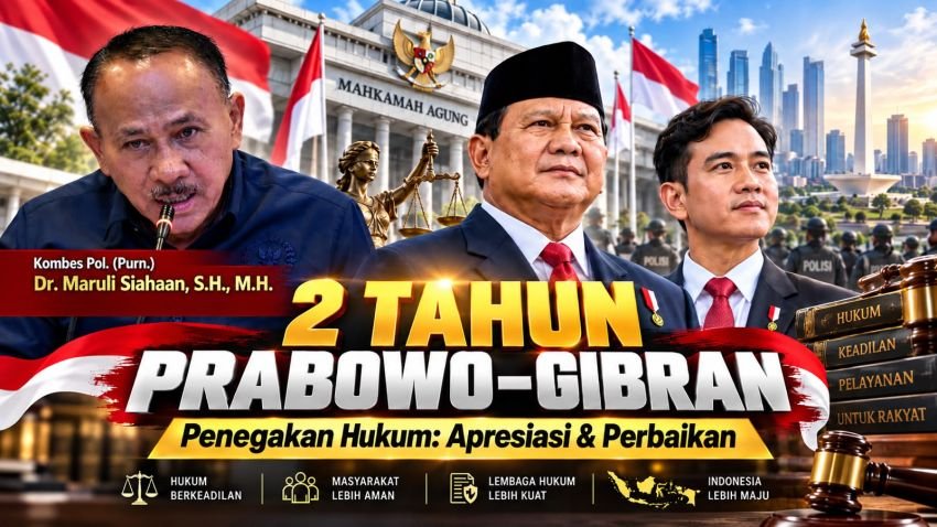 Dua Tahun Prabowo-Gibran, Maruli Siahaan Tegaskan Hukum Wajib Adil dan Tanpa Pandang Bulu