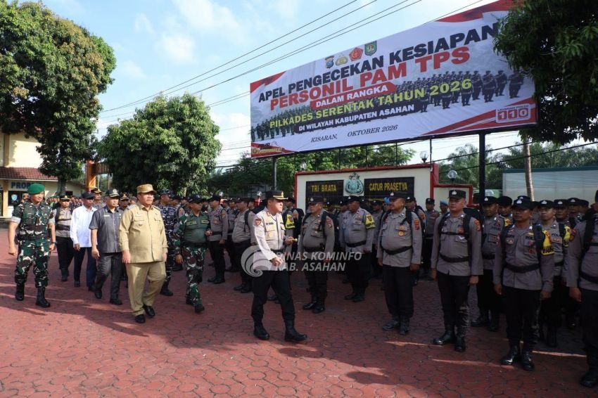 Pilkades Serentak di 43 Desa, 457 Personel Polres Asahan Dikerahkan Amankan 152 TPS