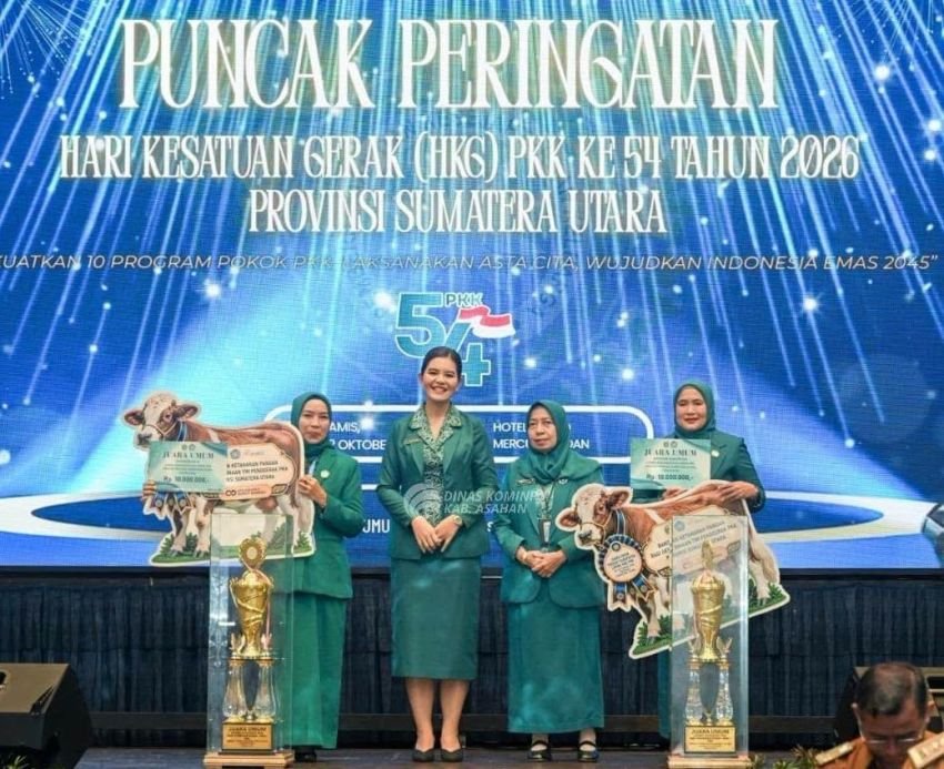 Sukses Raih Juara Umum HKG PKK Sumut, TP PKK Asahan Catat 5 Prestasi Membanggakan