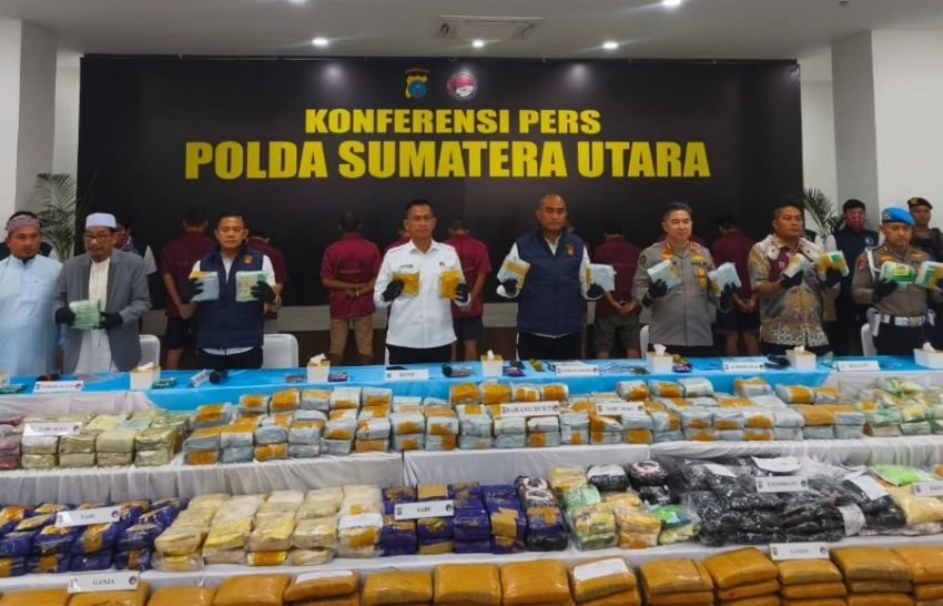 244 Kg Sabu Digagalkan Polda Sumut dalam Sebulan, 9 Tersangka Diamankan