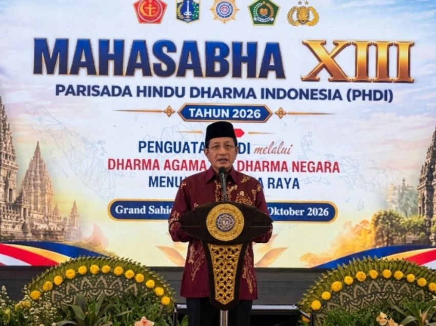 Menag Nasaruddin Umar di Mahasabha XIII PHDI: Jika Cinta Sudah Berbicara, Semuanya Akan Mudah