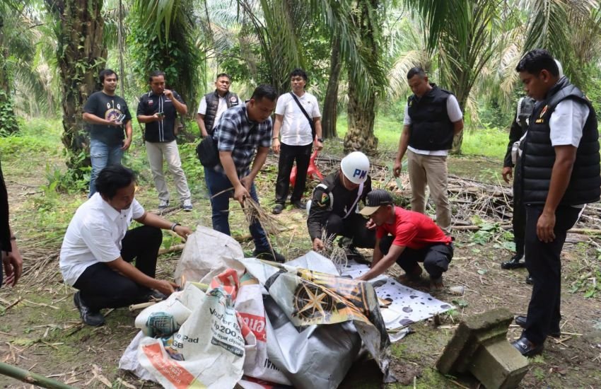 Polres Langkat Gerebek Barak Narkoba di Wampu, Lokasi Sudah Kosong Saat Petugas Tiba