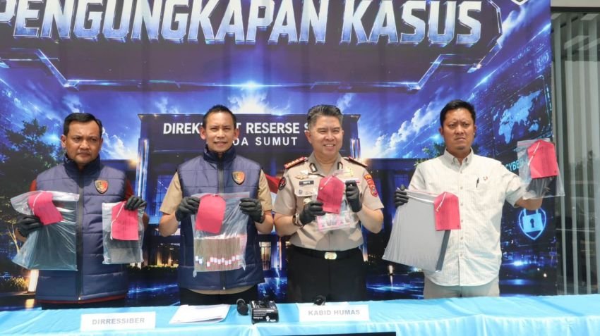 Polda Sumut Tangkap 2 Tersangka Judol, Pemilik Situs Raup Keuntungan Rp300 Juta