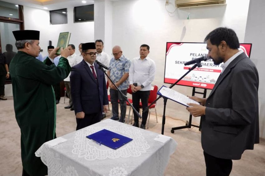 Bukan di Aceh, Mualem Lantik Taufik sebagai Pj Sekda Aceh di Medan