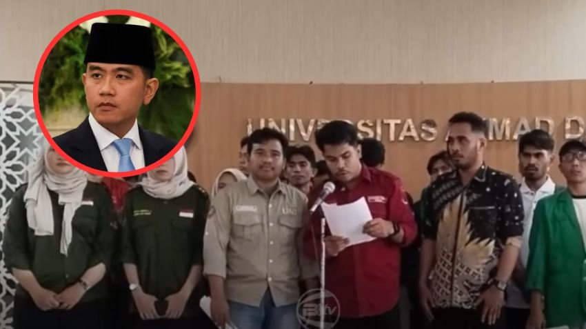 Forum BEM se-DIY Ultimatum Gibran Mundur dalam 7 Hari, Desak DPR Bentuk Pansus: Jika Tak Direspons, Gibran Dianggap Berhenti sebagai Wapres
