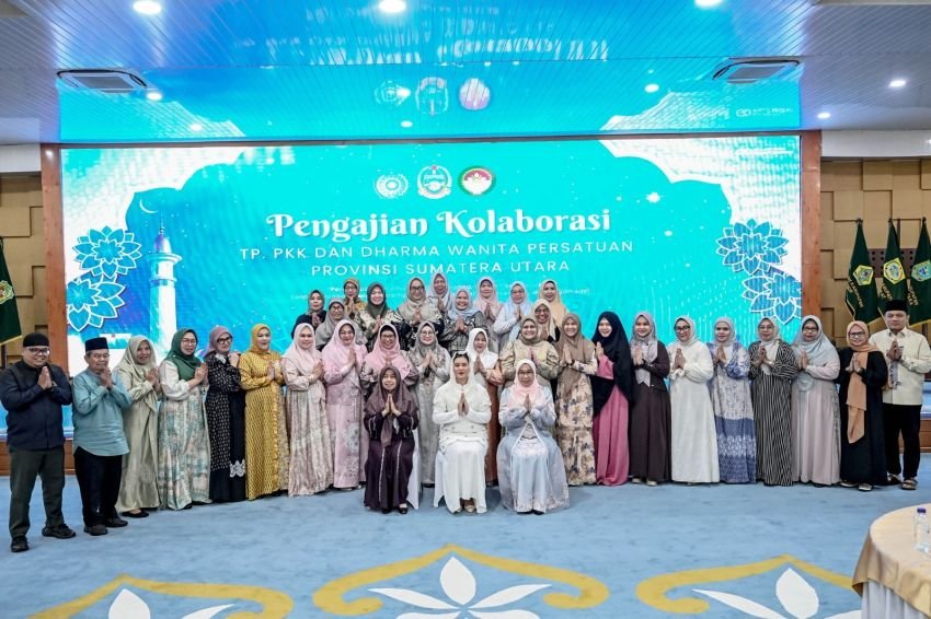Dihadiri Kahiyang Ayu, Pengajian PKK dan DWP Sumut Soroti Peran Strategis Perempuan dalam Keluarga