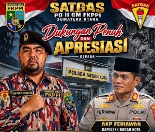 GM FKPPI Sumut Apresiasi Kinerja Kapolsek Medan Kota AKP Feriawan, Dinilai Humanis dan Dekat dengan Masyarakat