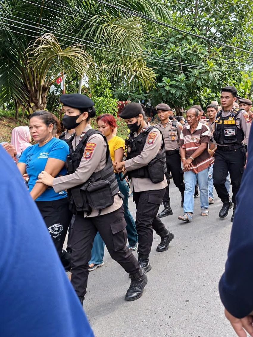 Ada Loket Khusus Transaksi! Sarang Narkoba Percut Sei Tuan Digerebek, 37 Orang Diciduk Bareng Upal