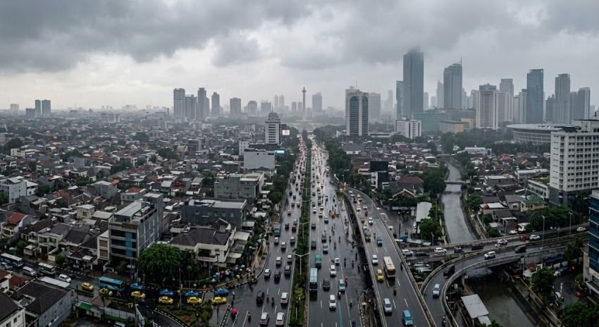 Cuaca Jakarta Hari Ini 11 Oktober: Jaktim Hujan Sedang, Suhu Capai 34&deg;C